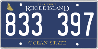 RI license plate 833397