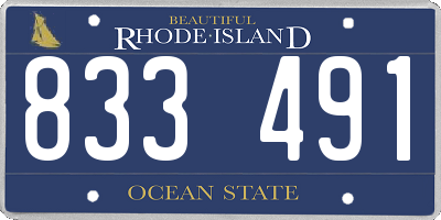RI license plate 833491