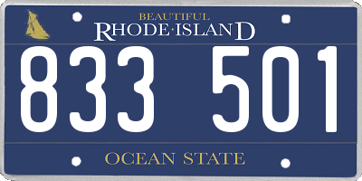 RI license plate 833501