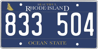 RI license plate 833504