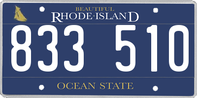 RI license plate 833510