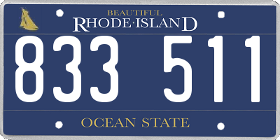RI license plate 833511