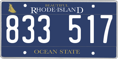 RI license plate 833517