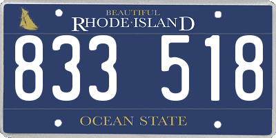 RI license plate 833518