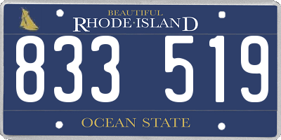 RI license plate 833519