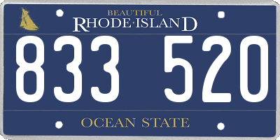 RI license plate 833520