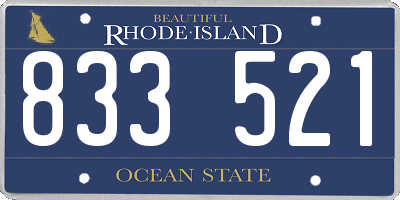 RI license plate 833521