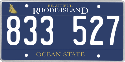 RI license plate 833527