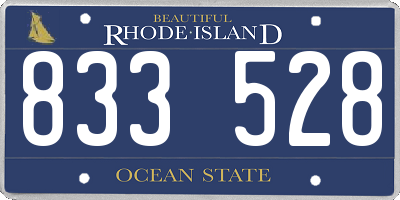 RI license plate 833528
