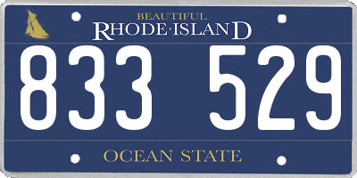 RI license plate 833529