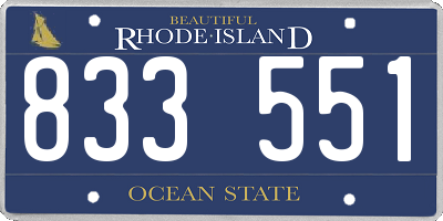 RI license plate 833551
