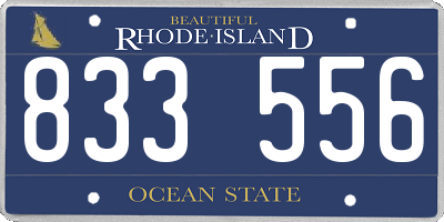 RI license plate 833556