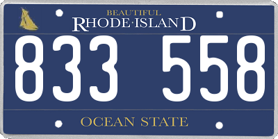 RI license plate 833558