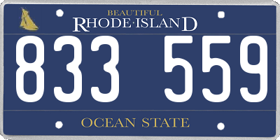RI license plate 833559