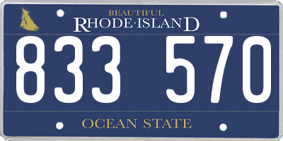 RI license plate 833570