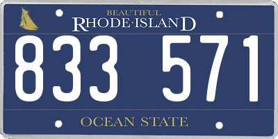 RI license plate 833571