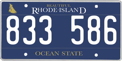 RI license plate 833586