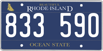 RI license plate 833590