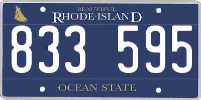 RI license plate 833595