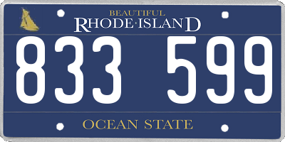 RI license plate 833599