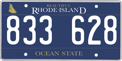 RI license plate 833628