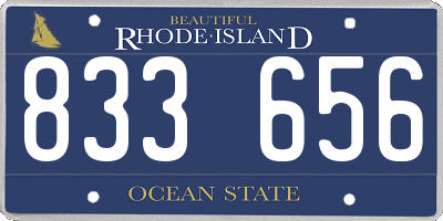 RI license plate 833656