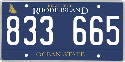 RI license plate 833665