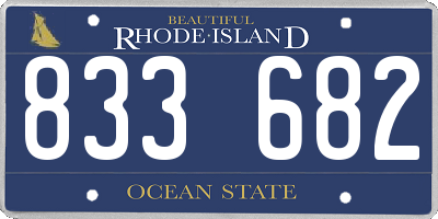 RI license plate 833682