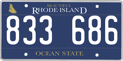 RI license plate 833686