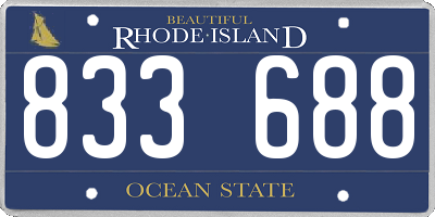 RI license plate 833688