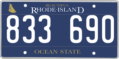 RI license plate 833690