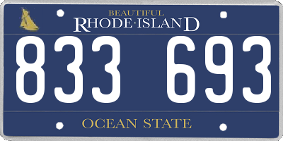 RI license plate 833693