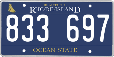 RI license plate 833697