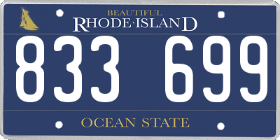 RI license plate 833699