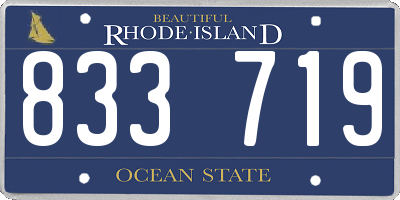 RI license plate 833719