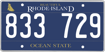 RI license plate 833729