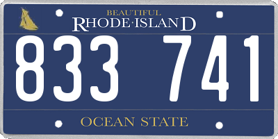 RI license plate 833741