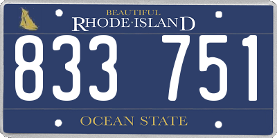 RI license plate 833751