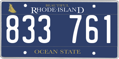 RI license plate 833761