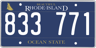 RI license plate 833771
