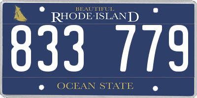 RI license plate 833779