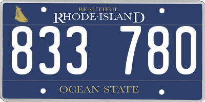 RI license plate 833780