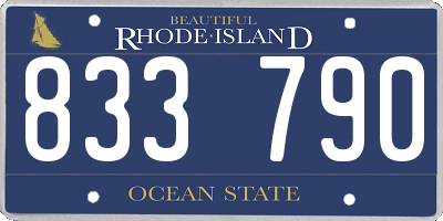 RI license plate 833790