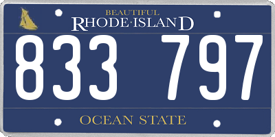 RI license plate 833797