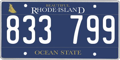 RI license plate 833799