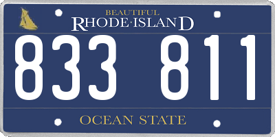 RI license plate 833811