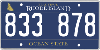 RI license plate 833878