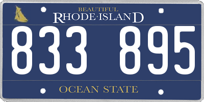 RI license plate 833895