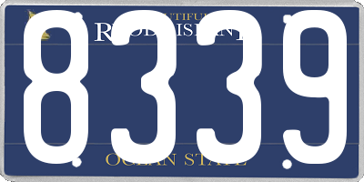 RI license plate 8339