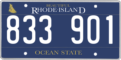 RI license plate 833901